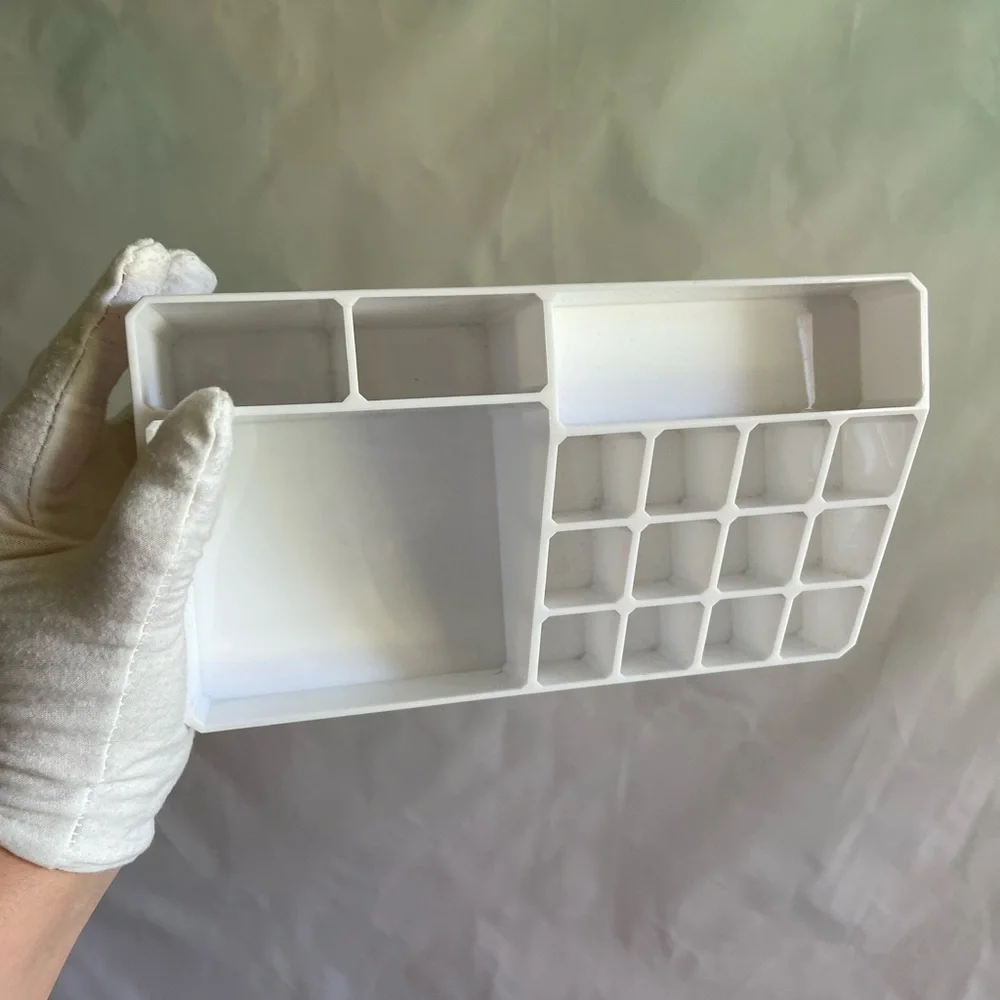 White Acrylic Cosmetic Organizer
